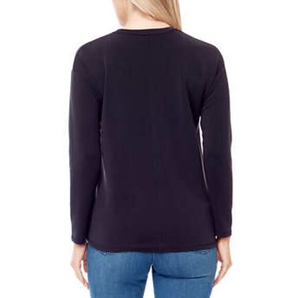 NEW UP! Long Sleeve Knit Top | Black - Picture 5 of 7